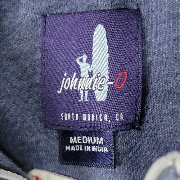 Johnnie-O Light Gray Quarter Zip Pullover Sweater Men's Golf Logo Size M - Picture 4 of 8